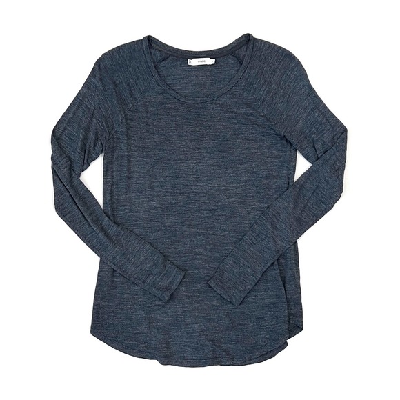 Vince Tops - Vince Long Sleeve Top Heathered Blue Women's Size S